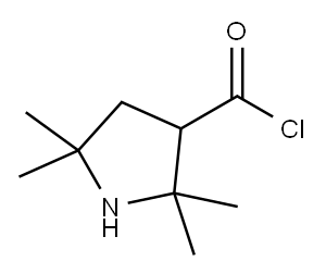 3-Pyrrolidinecarbonylchloride,2,2,5,5-tetramethyl-(9CI) 구조식 이미지