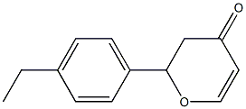 4H-Pyran-4-one,2-(4-ethylphenyl)-2,3-dihydro-,(-)-(9CI) 구조식 이미지