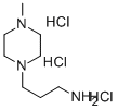 1-Piperazinepropanamine, 4-methyl-, trihydrochloride Structure