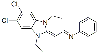 5,6-Dichloro-1,3-diethyl-2-(2-phenylimino ethylidene) benzimidazoline 구조식 이미지