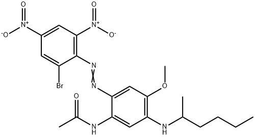 N-[2-[(2-bromo-4,6-dinitrophenyl)azo]-4-methoxy-5-[(1-methylpentyl)amino]phenyl]acetamide Structure