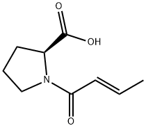L-프롤린,1-[(2E)-1-옥소-2-부테닐]- 구조식 이미지