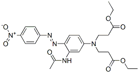 ethyl N-[3-(acetylamino)-4-[(4-nitrophenyl)azo]phenyl]-N-(3-ethoxy-3-oxopropyl)-beta-alaninate Structure