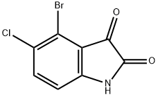 4-BROMO-5-CHLOROINDOLINE-2,3-DIONE 구조식 이미지