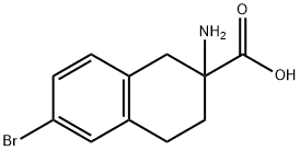 2-AMINO-1,2,3,4-TETRAHYDRO-6-BROMO-2-NAPHTHALENE CARBOXYLIC ACID 구조식 이미지