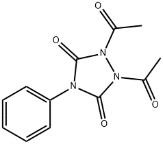 1,2-디아세틸-4-페닐-1,2,4-트리아졸리딘-3,5-디온 구조식 이미지