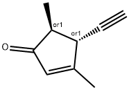 2-Cyclopenten-1-one, 4-ethynyl-3,5-dimethyl-, trans- (9CI) Structure