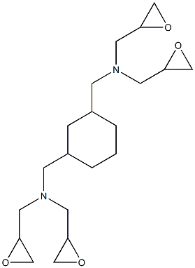 N,N,N',N'-tetrakis(2,3-epoxypropyl)cyclohexane-1,3-dimethylamine 구조식 이미지
