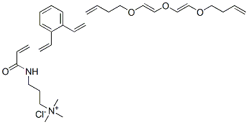 4-[(E)-2-[(E)-2-but-3-enoxyethenoxy]ethenoxy]but-1-ene: 1,2-diethenylb enzene: trimethyl-[3-(prop-2-enoylamino)propyl]azanium: chloride 구조식 이미지