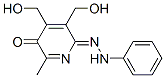 (6Z)-4,5-bis(hydroxymethyl)-2-methyl-6-(phenylhydrazinylidene)pyridin- 3-one 구조식 이미지