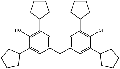 4,4'-methylenebis[2,6-dicyclopentylphenol]  Structure