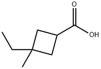 3-Ethyl-3-methylcyclobutanecarboxylic acid Structure