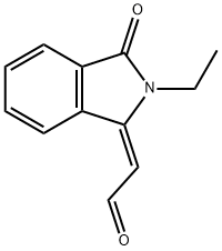 Acetaldehyde, (2-ethyl-2,3-dihydro-3-oxo-1H-isoindol-1-ylidene)-, (2E)- (9CI) 구조식 이미지