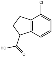 4-CHLORO-2,3-DIHYDRO-1H-INDENE-1-CARBOXYLIC ACID Structure