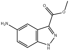 5-Amino-1H-indazole-3-carboxylic acid methyl ester 구조식 이미지