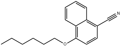 4-hexyloxynaphthalene-1-carbonitrile 구조식 이미지