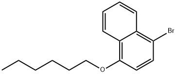 1-bromo-4-hexyloxynaphthalene  Structure