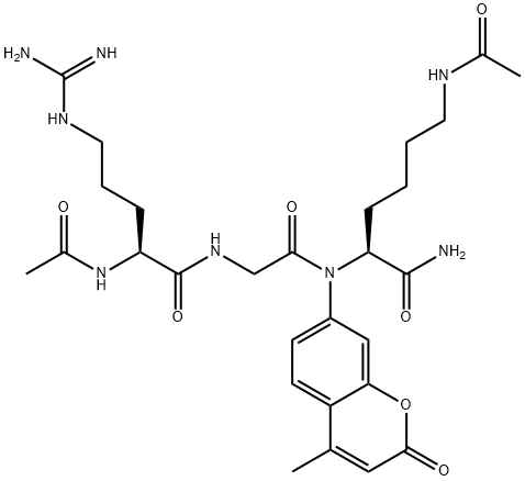 AC-ARG-GLY-LYS(AC)-AMC Structure