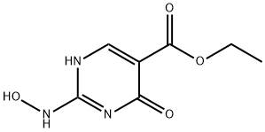 5-Pyrimidinecarboxylicacid,1,4-dihydro-2-(hydroxyamino)-4-oxo-,ethylester Structure