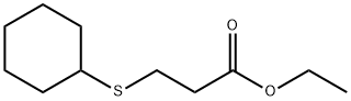 Propanoic acid, 3-(cyclohexylthio)-, ethyl ester Structure