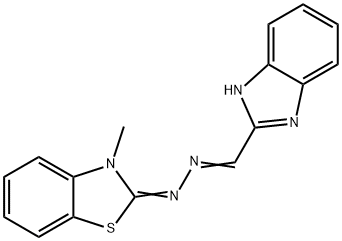 (3-methyl-(3H)-benzothiazol-2-ylidene)hydrazone-1H-benzimidazole-2-carboxaldehyde 구조식 이미지
