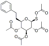 .beta.-D-Glucopyranoside, phenylmethyl 1-thio-, tetraacetate Structure