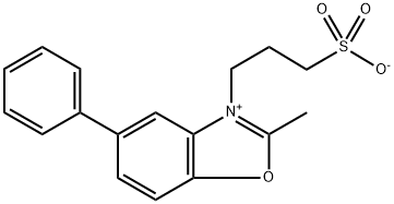 2-METHYL-5-PHENYL-3-(3-SULFOPROPYL)BENZOXAZOLIUM HYDROXIDE, INNER SALT 구조식 이미지