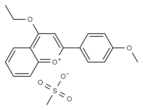 4-ethoxy-2-(4-methoxyphenyl)-1-benzopyrylium methylsulphonate 구조식 이미지