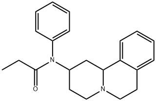 N-(1,3,4,6,7,11b-Hexahydro-2H-benzo[a]quinolizin-2-yl)-N-phenylpropionamide 구조식 이미지