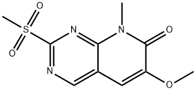 Pyrido[2,3-d]pyrimidin-7(8H)-one,  6-methoxy-8-methyl-2-(methylsulfonyl)- Structure