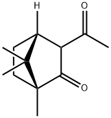Bicyclo[2.2.1]heptan-2-one, 3-acetyl-1,7,7-trimethyl-, (1R,4R)- (9CI) Structure