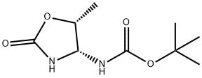 Carbamic acid, [(4S,5R)-5-methyl-2-oxo-4-oxazolidinyl]-, 1,1-dimethylethyl 구조식 이미지