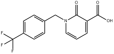 2-OXO-1-[4-(TRIFLUOROMETHYL)BENZYL]-1,2-DIHYDRO-3-PYRIDINECARBOXYLIC ACID 구조식 이미지