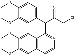 3-Chloro-1-(6,7-dimethoxyisoquinolin-1-yl)-1-(3,4-dimethoxyphenyl)-2-propanone Structure