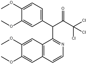 3-(6,7-Dimethoxyisoquinolin-1-yl)-3-(3,4-dimethoxyphenyl)-1,1,1-trichloro-2-propanone 구조식 이미지