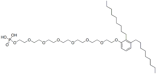 20-(dinonylphenoxy)-3,6,9,12,15,18-hexaoxaicosyl dihydrogen phosphate  Structure