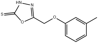 5-m-톨릴옥시메틸-[1,3,4]옥사디아졸-2-티올 구조식 이미지