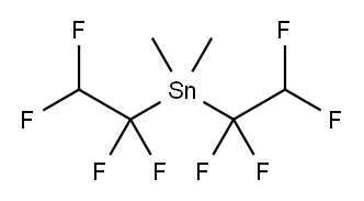 Dimethylbis(1,1,2,2-tetrafluoroethyl)tin(IV) 구조식 이미지
