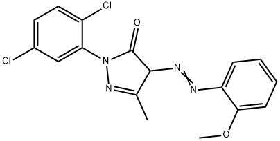 2-(2,5-dichlorophenyl)-2,4-dihydro-4-[(2-methoxyphenyl)azo]-5-methyl-3H-pyrazol-3-one Structure
