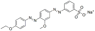 나트륨3-[[4-[(4-에톡시페닐)아조]-3-메톡시페닐]아조]벤젠설포네이트 구조식 이미지