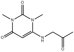 2,4(1H,3H)-Pyrimidinedione, 1,3-dimethyl-6-[(2-oxopropyl)amino]- (9CI) 구조식 이미지