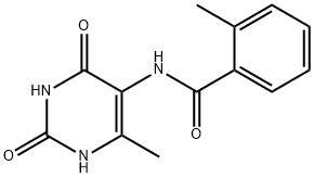 Benzamide, 2-methyl-N-(1,2,3,4-tetrahydro-6-methyl-2,4-dioxo-5-pyrimidinyl)- 구조식 이미지