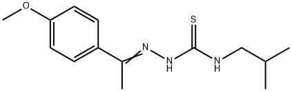 1-[1-(4-methoxyphenyl)ethylideneamino]-3-(2-methylpropyl)thiourea 구조식 이미지
