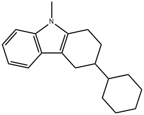3-사이클로헥실-9-메틸-1,2,3,4-테트라하이드로카바졸 구조식 이미지