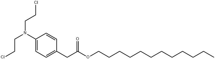 도데실2-[4-[비스(2-클로로에틸)아미노]페닐]아세테이트 구조식 이미지