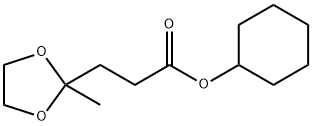 사이클로헥실3-(2-메틸-1,3-디옥솔란-2-일)프로파노에이트 구조식 이미지
