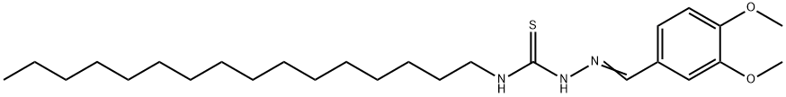 1-[(3,4-디메톡시페닐)메틸리덴아미노]-3-헥사데실-티오우레아 구조식 이미지