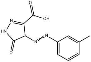 4,5-dihydro-5-oxo-4-[(m-tolyl)azo]-1H-pyrazole-3-carboxylic acid Structure
