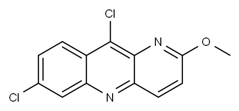 7,10-dichloro-2-methoxybenzo[b]-1,5-naphthyridine 구조식 이미지