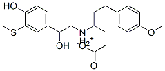 [4,beta-dihydroxy-3-(methylthio)phenethyl][1-methyl-3-(4-methoxyphenyl)propyl]ammonium acetate 구조식 이미지